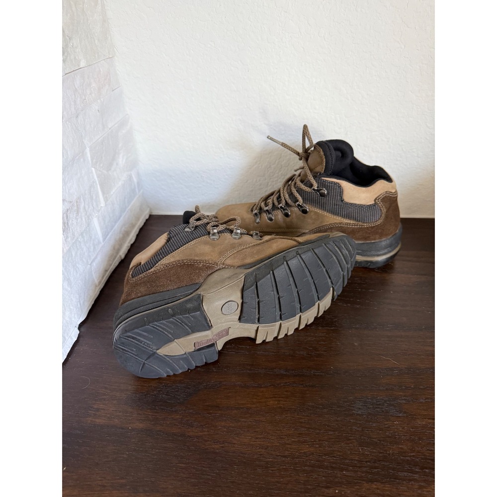 Timberland ACT Brown Leather Hiking Boots Womens 6.5 M Mid Top Trail Shoes - Picture 4 of 9